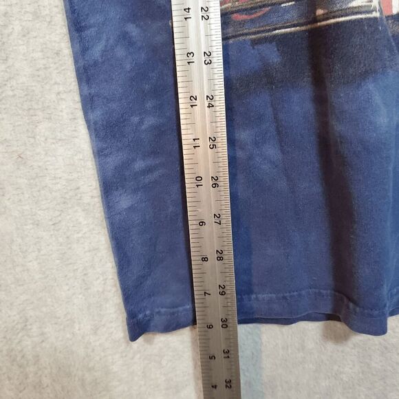 9/11 Firefighter Shirt Mens XL Blue The Mountain Piedye Dept Rescue US Flag Vtg - Picture 4 of 6